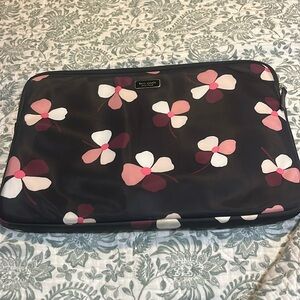 Kate Spade Black Floral Laptop Bag